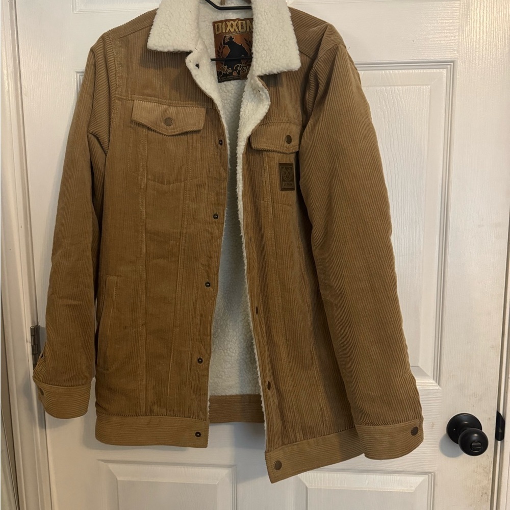 BNIB Dixxon Brown Roper Corduroy Sherpa Lines Men’s Jacket Size Small